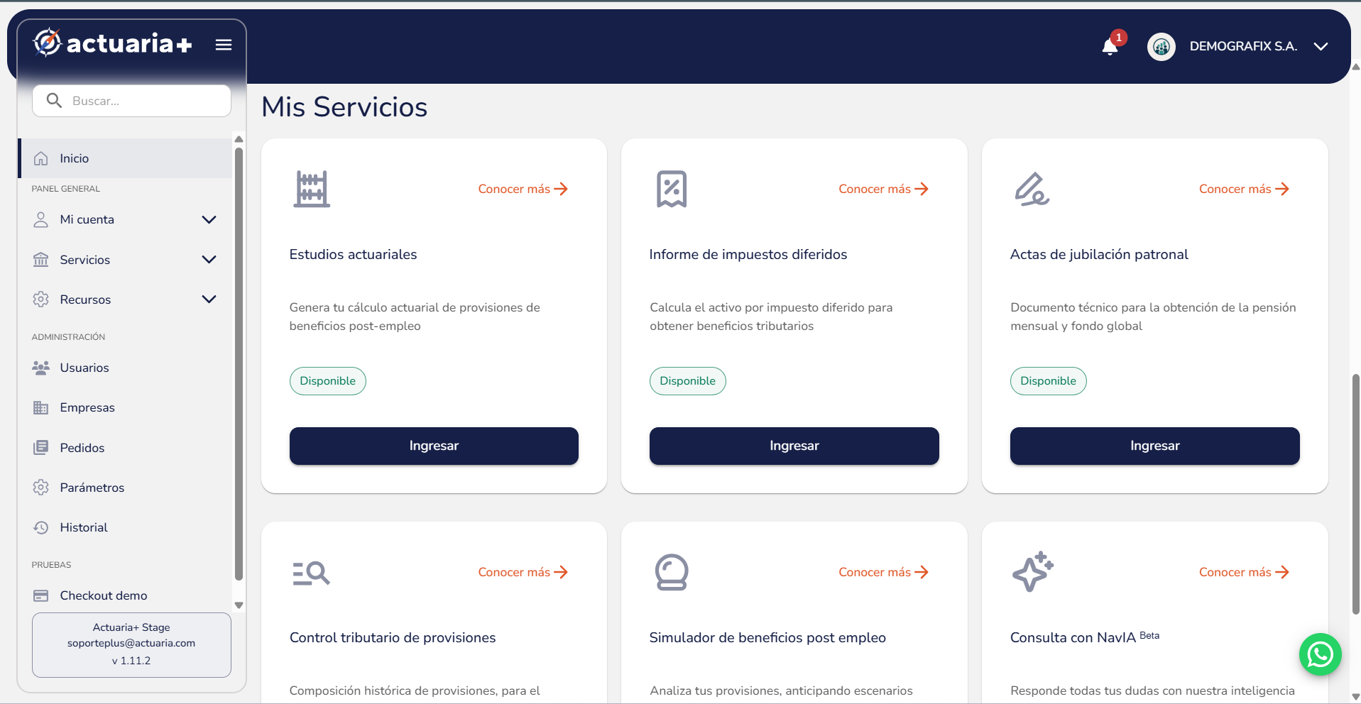 Módulo de actas de jubilación patronal en Actuaria+